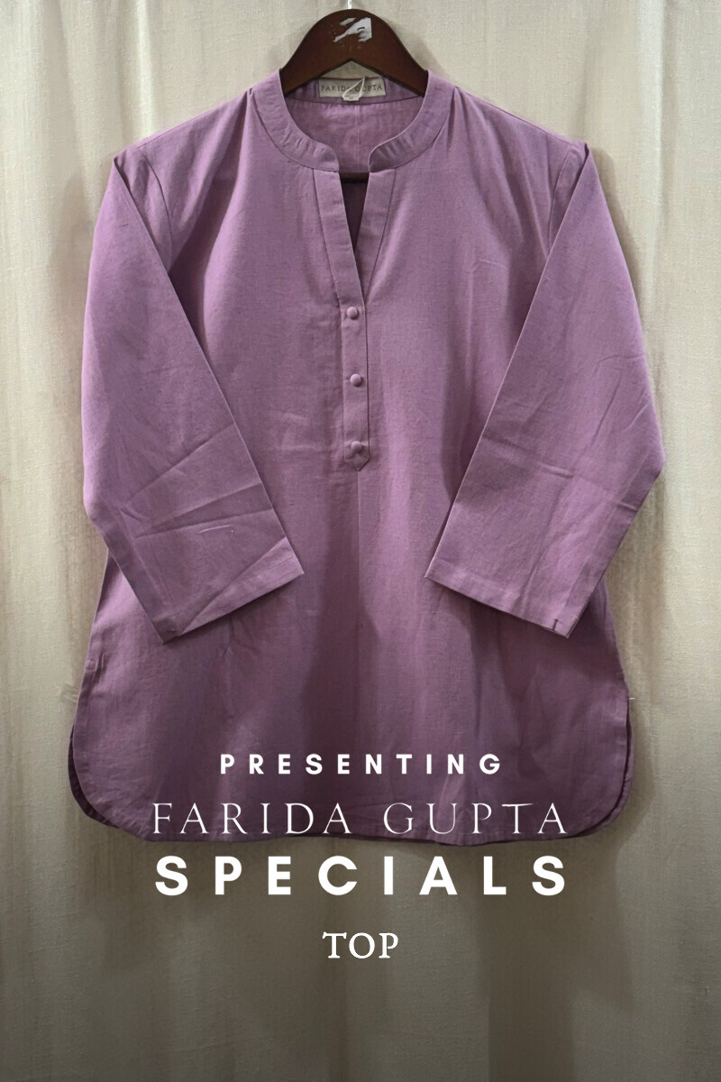 Purple Handcrafted Cotton Flax Top