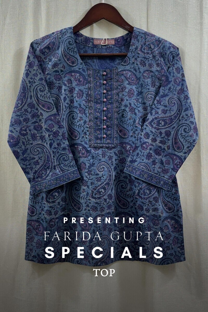 Akola Hand Block-Printed Cotton Top