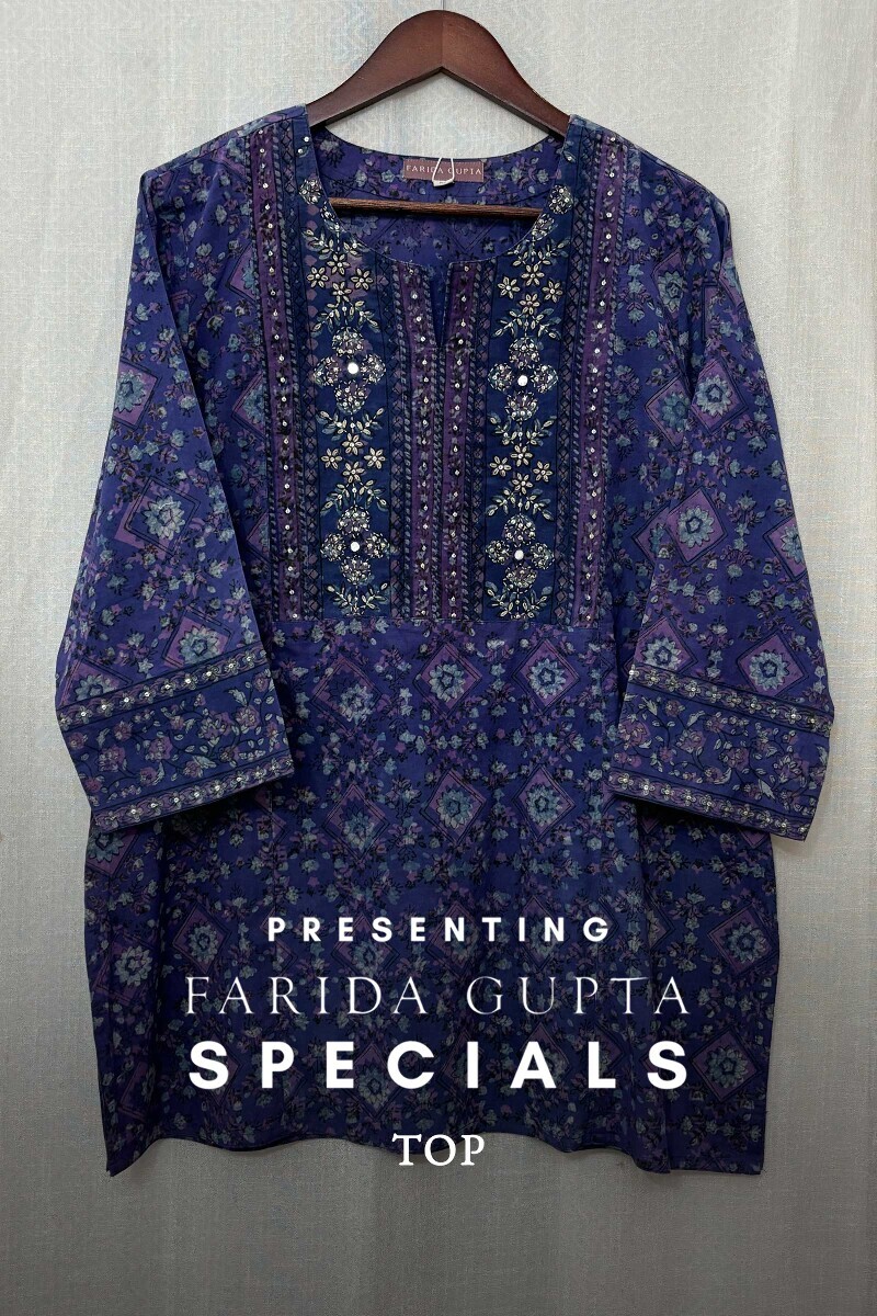 Akola Hand Block-Printed Cotton Top