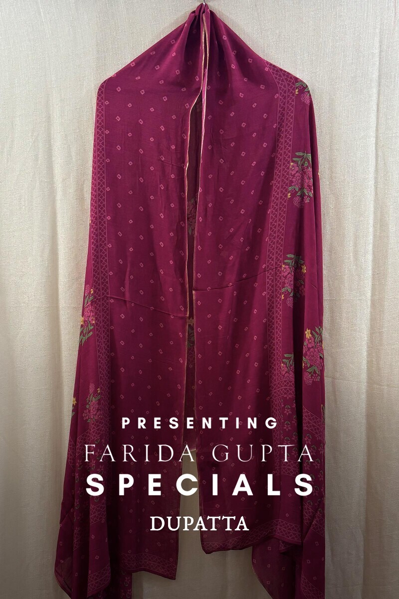 Pink Viscose Dupatta