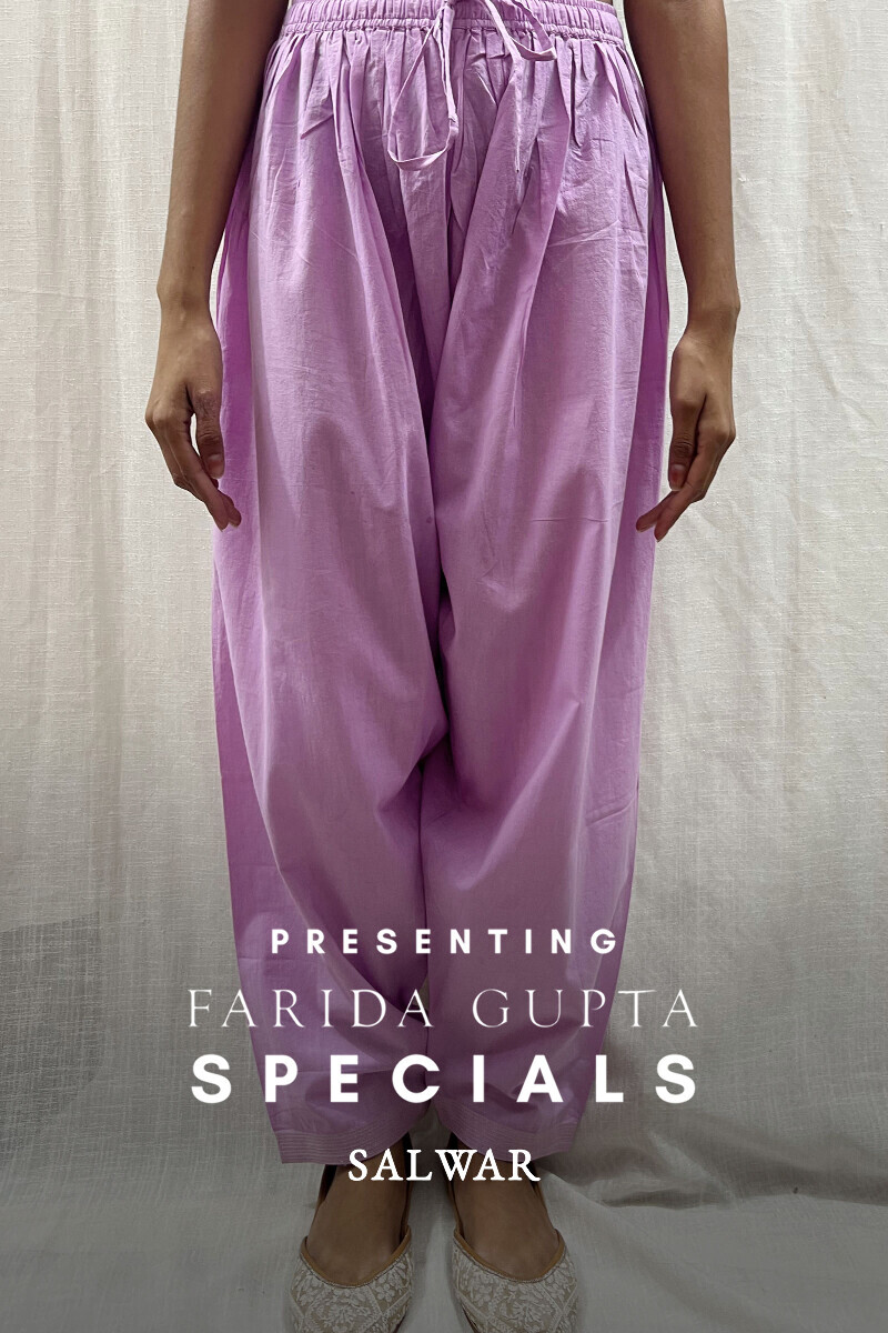 Purple Handcrafted Cotton Salwar