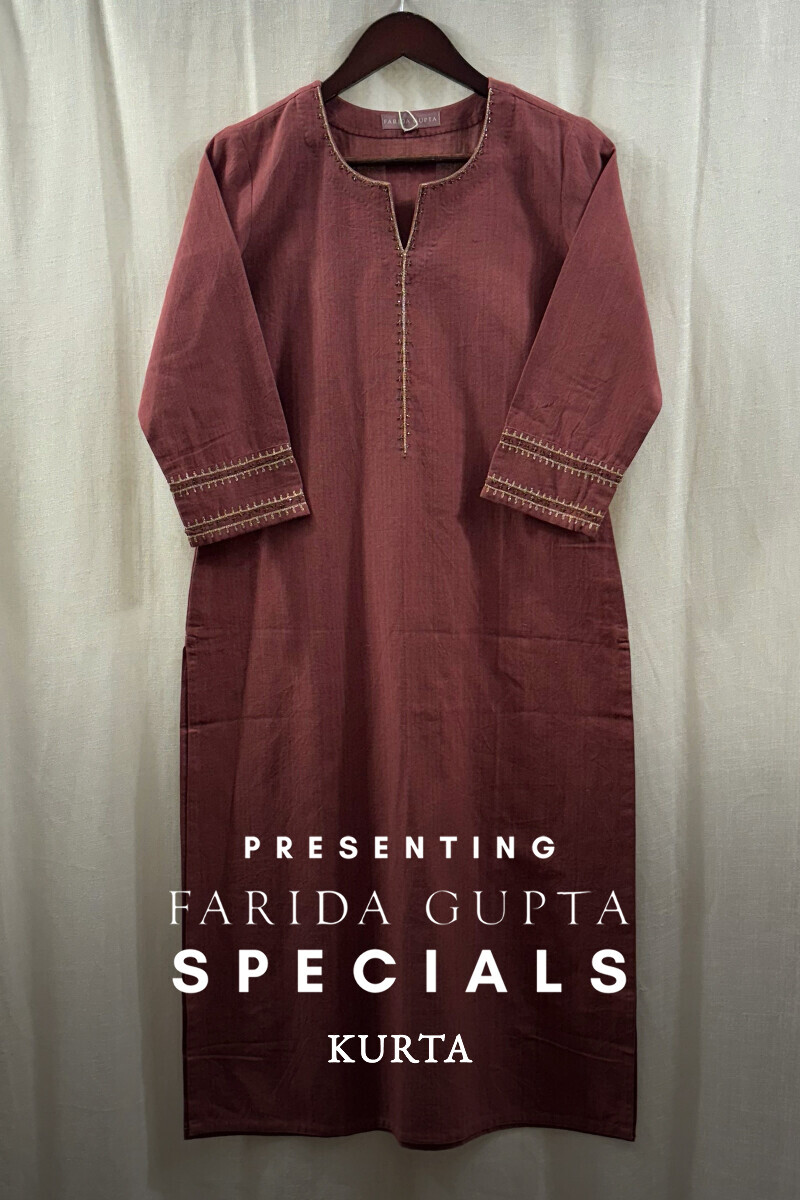 Handcrafted Cotton Straight Kurta