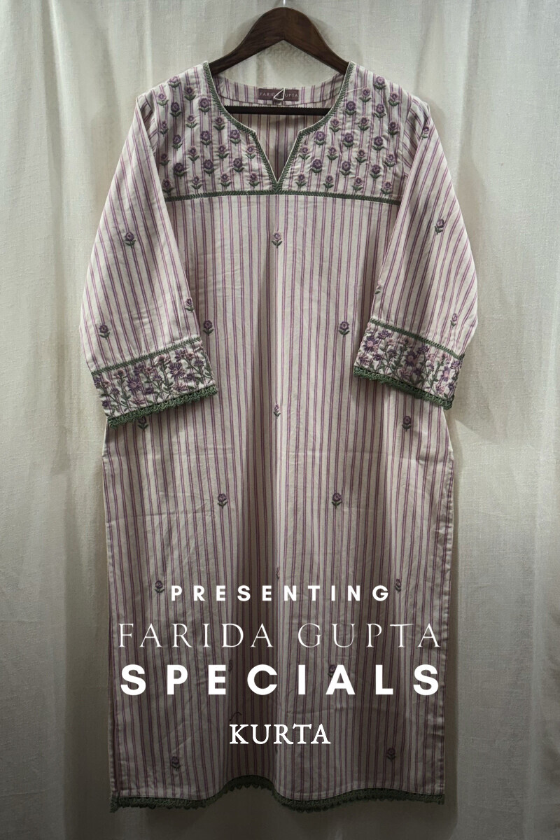 Handcrafted Cotton Straight Kurta