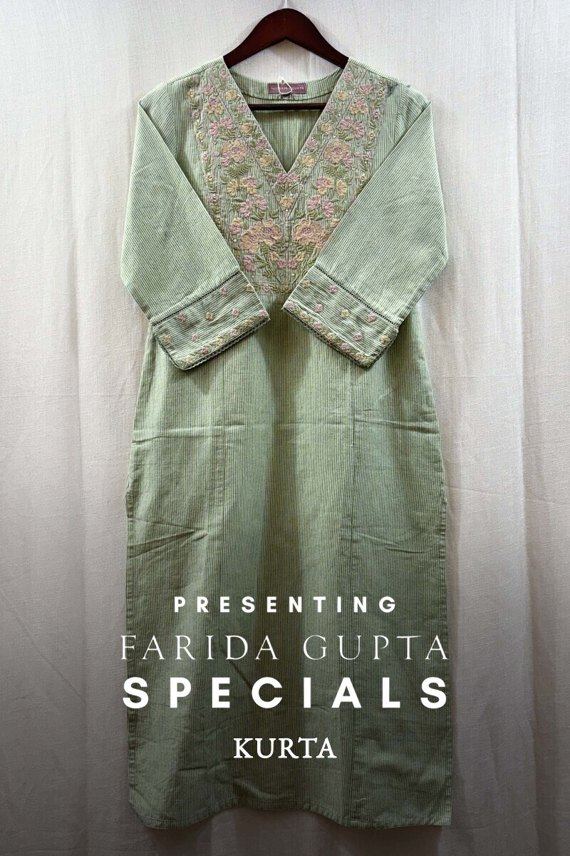 Handcrafted Cotton Straight Kurta