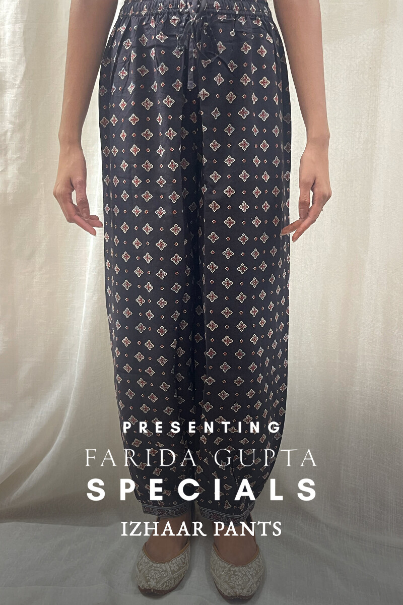 Ajrak Hand Block-Printed Cotton Izhaar Pants