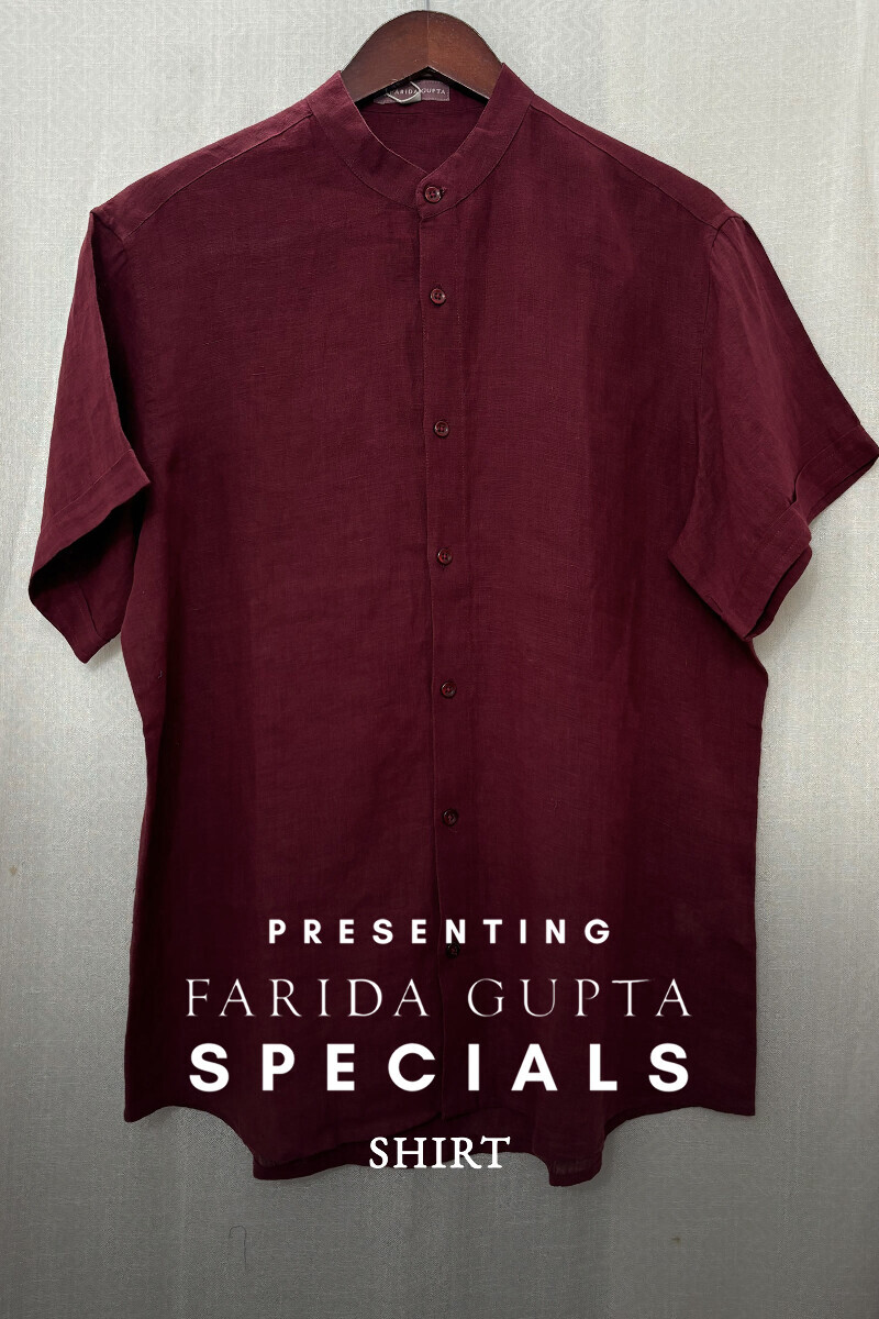 FG Specials: 1 Of 1- Men's Yellow Handcrafted Handloom Shirt