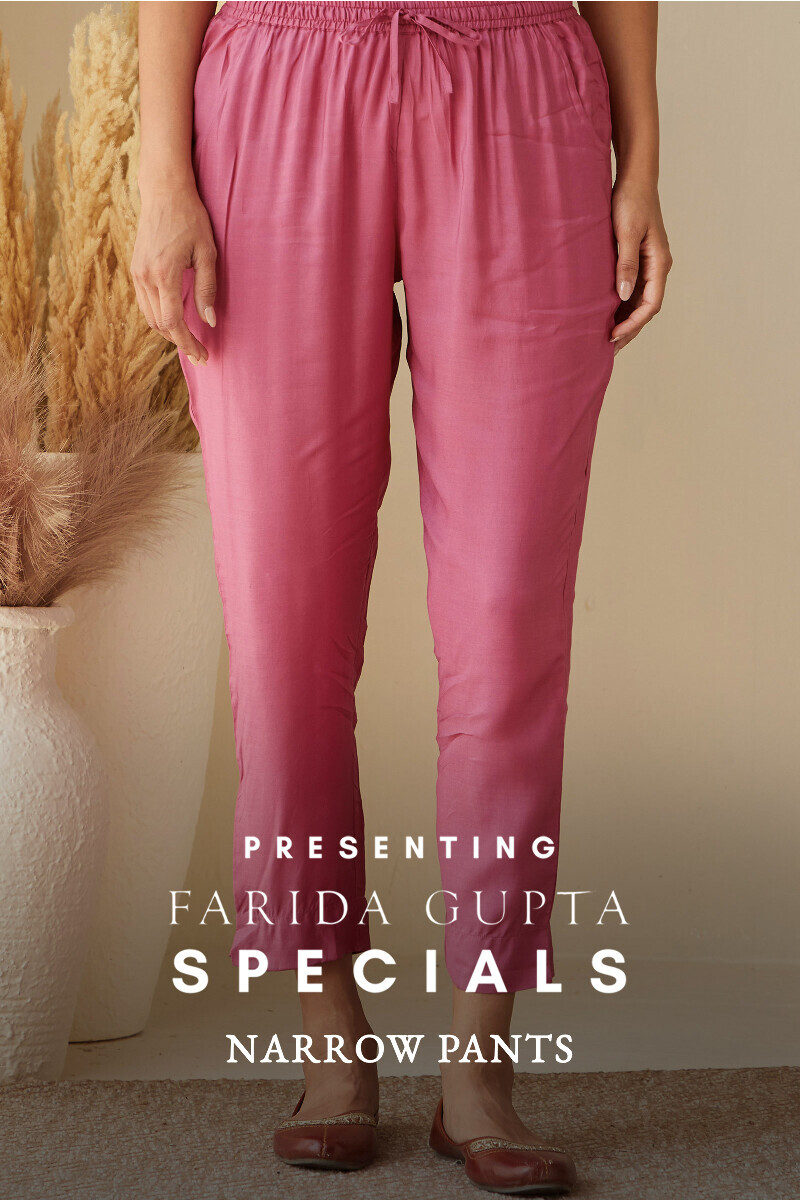 Handcrafted Cotton Narrow Pants