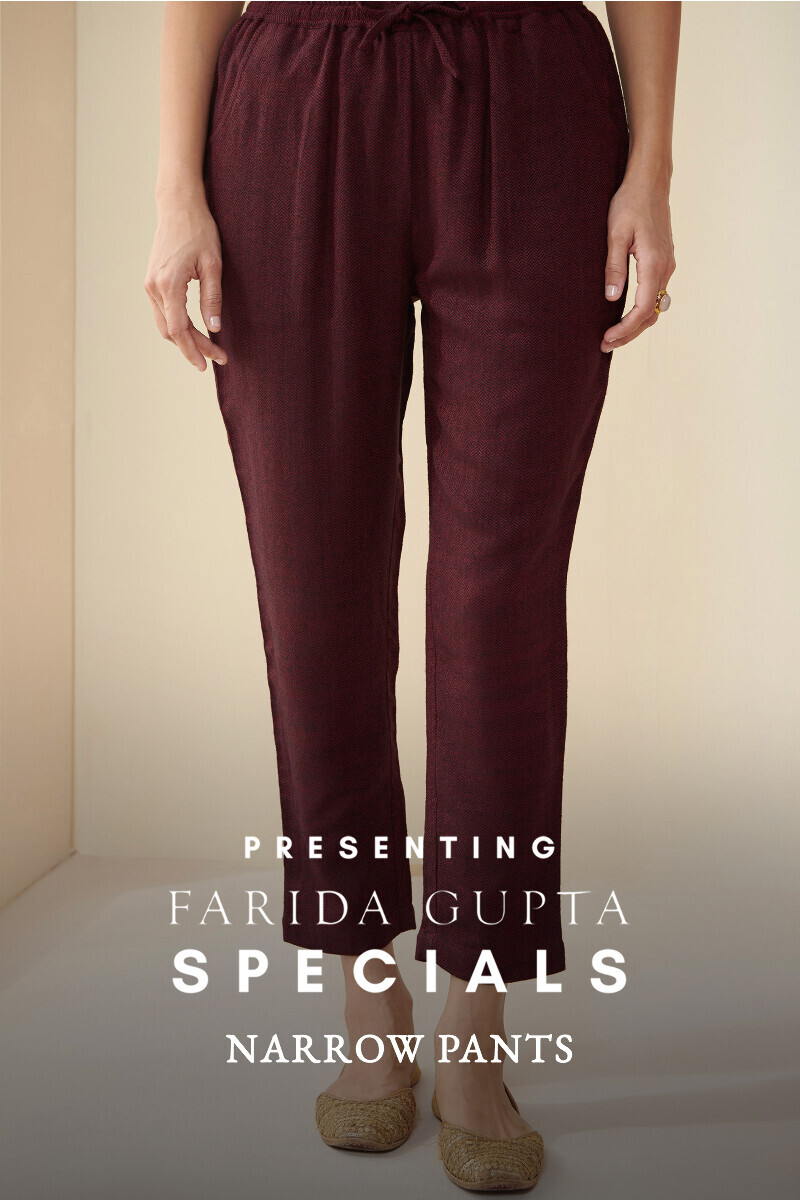 Handcrafted Wool Narrow Pants