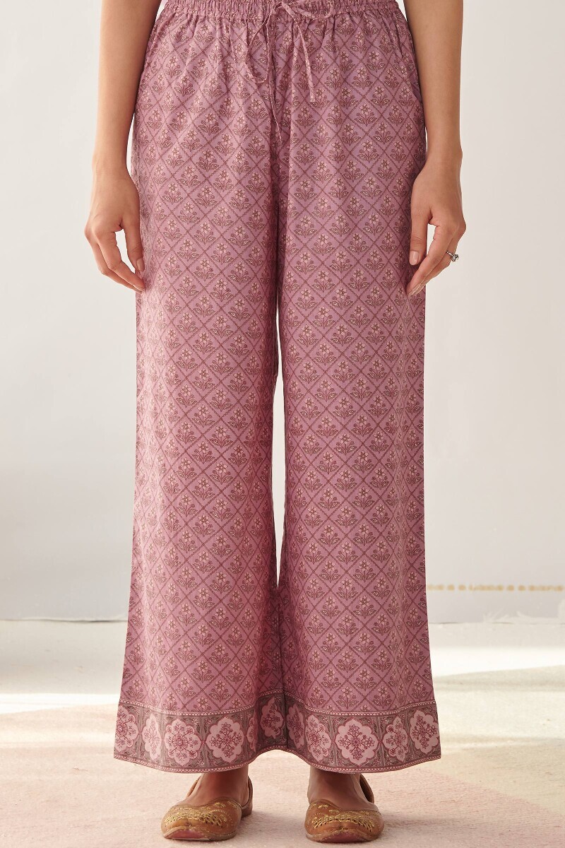 Pink Hand Printed Cotton Farsi