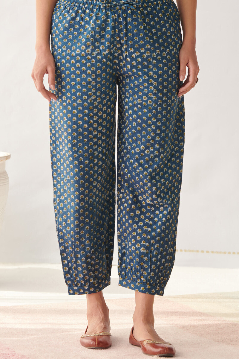Bagru Hand Block-Printed Cotton Izhaar Pants