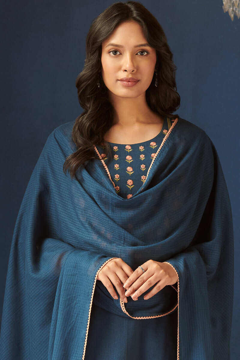 Indigo Handcrafted Kota Dupatta
