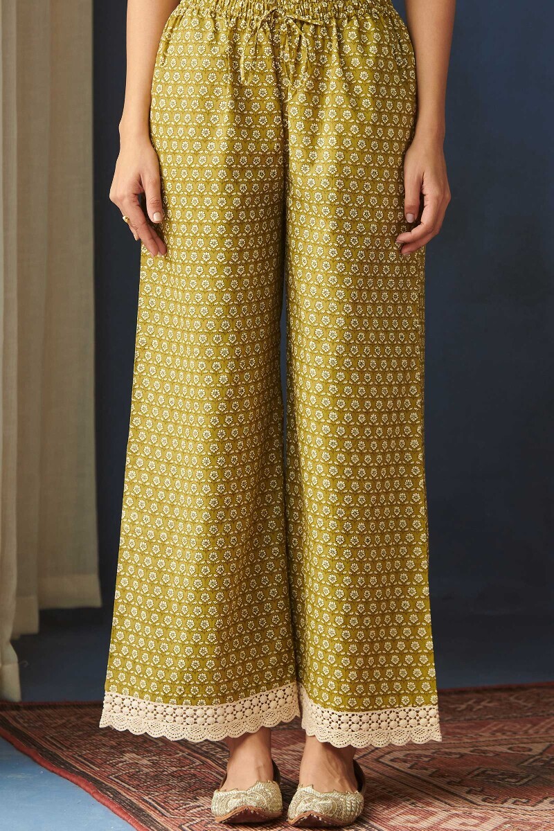 Green Hand Printed Cotton Farsi