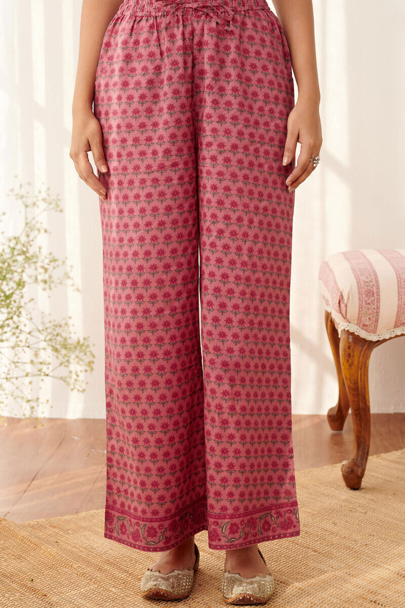 Pink Printed Cotton Farsi