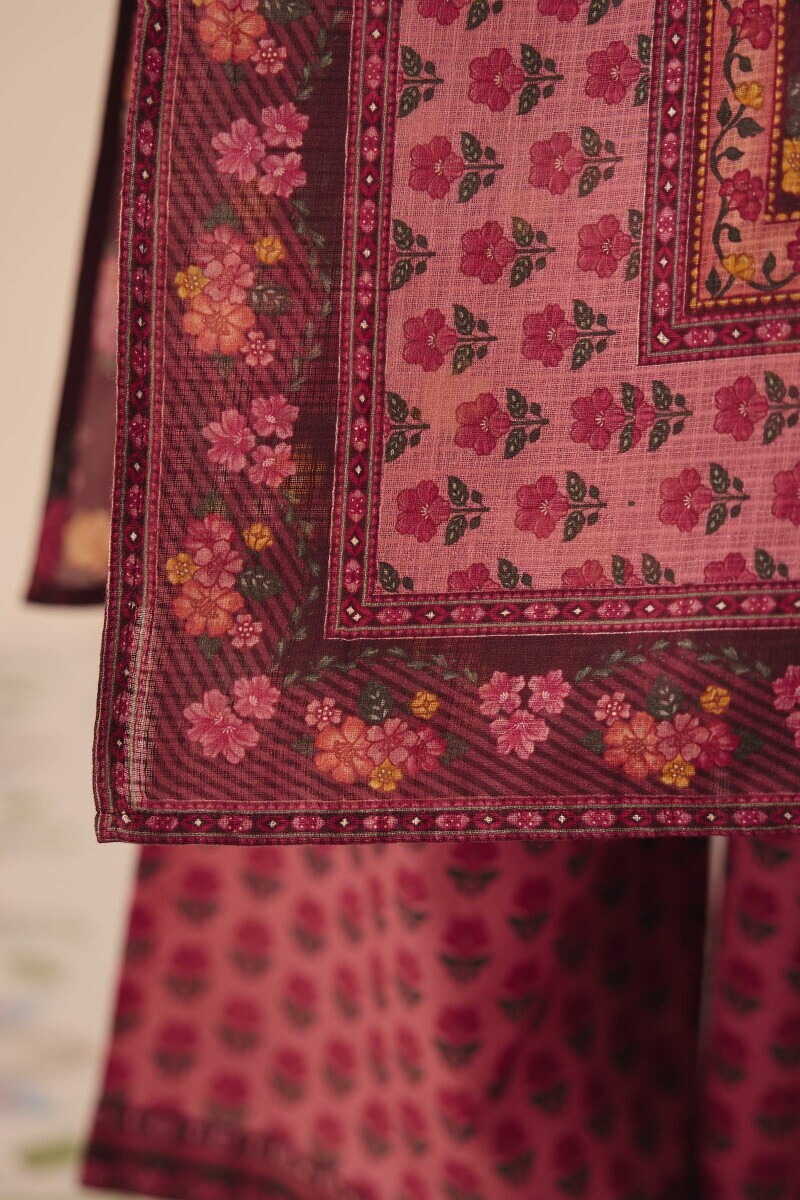 Brown Printed Kota Dupatta