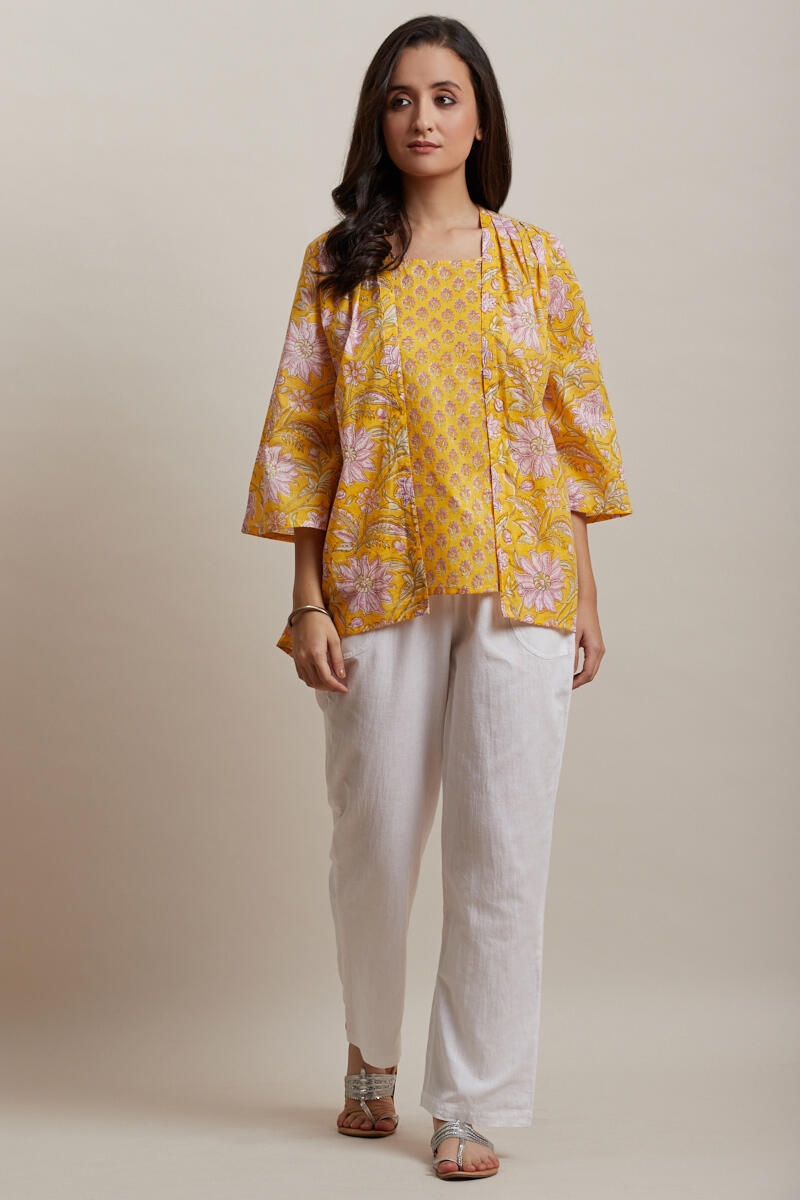 Sanganeri Block Printed Cotton Kimono