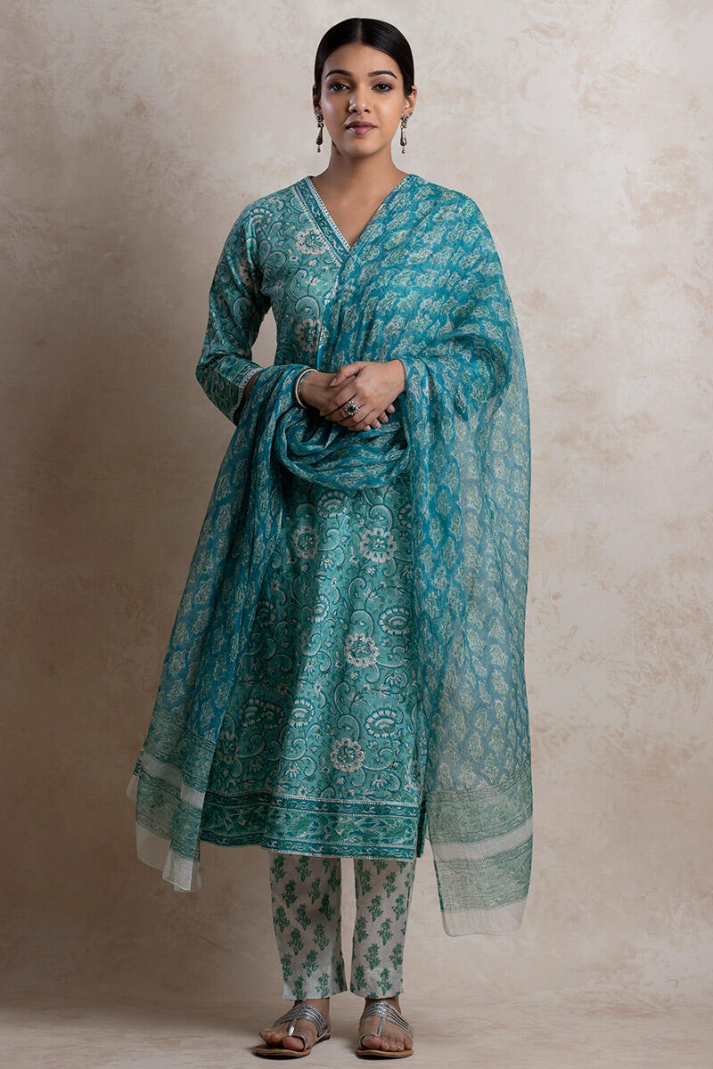 Sanganeri Block Printed Cotton Dupatta