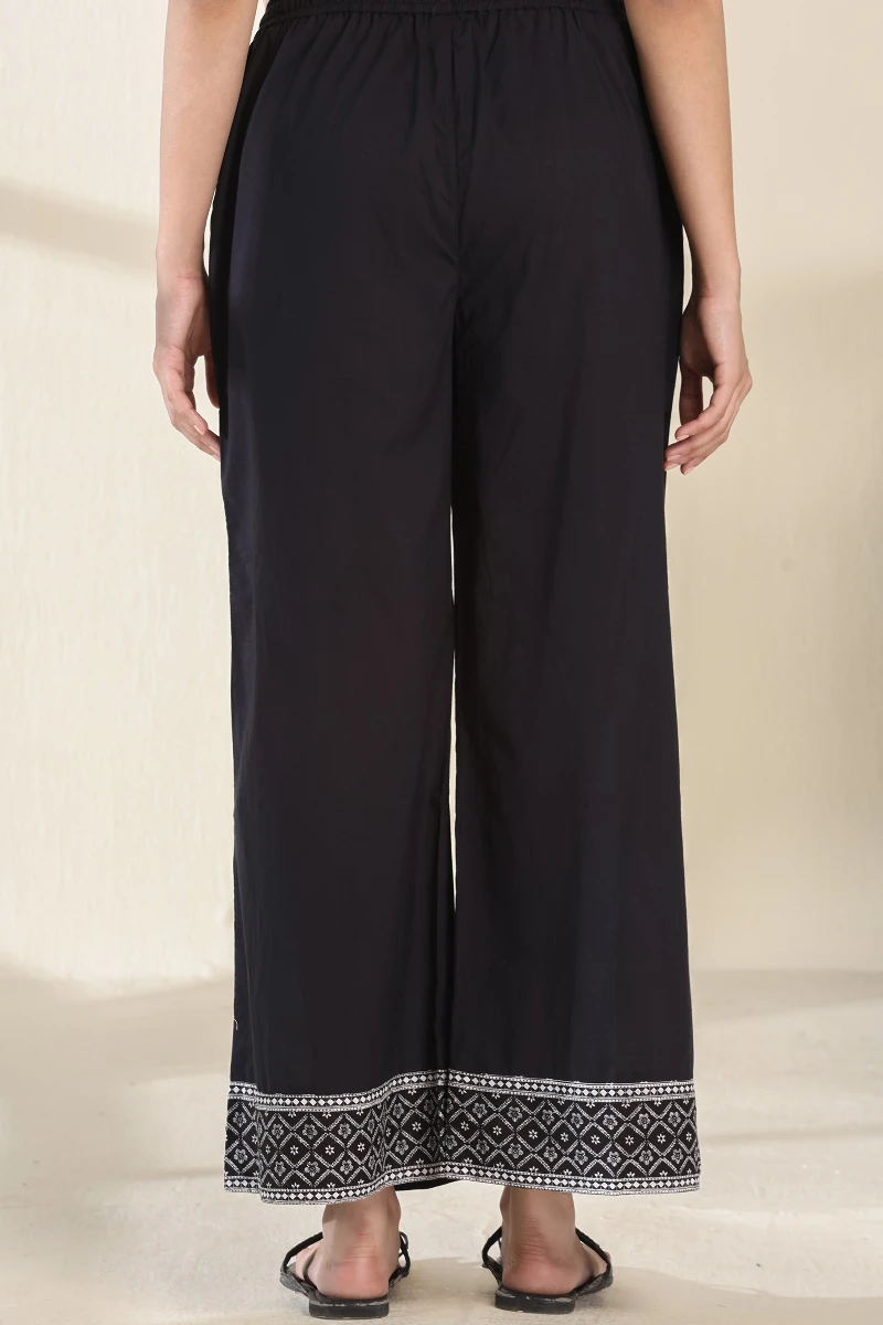 Black Handcrafted Cotton Farsi