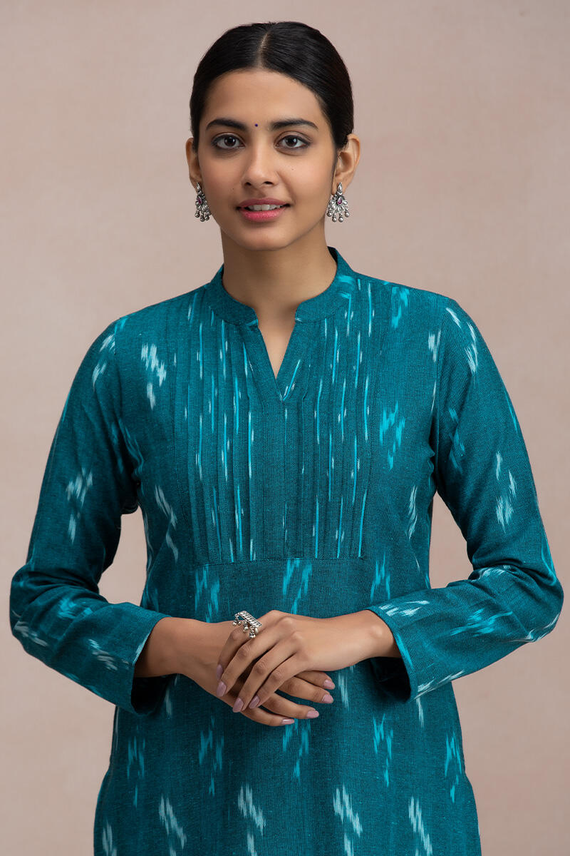 Turquoise Handcrafted Cotton Top