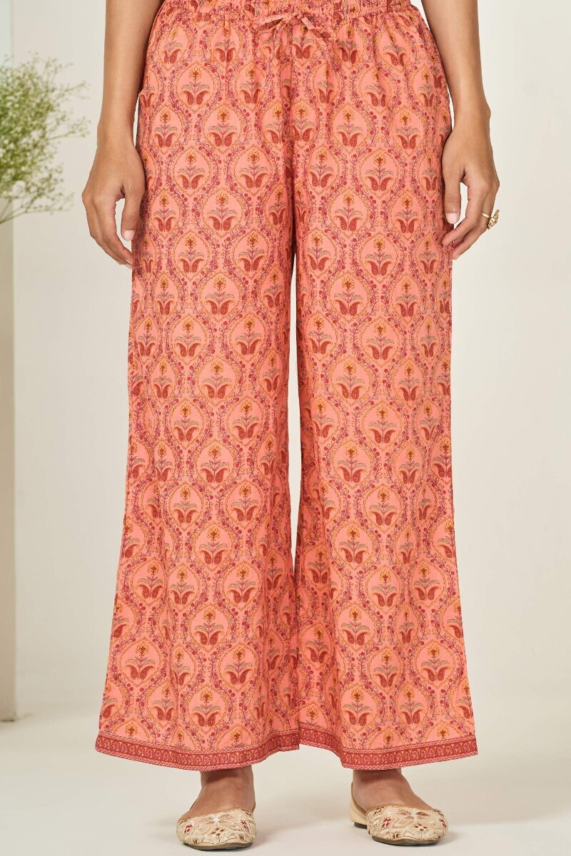 Pink Hand Printed Cotton Farsi