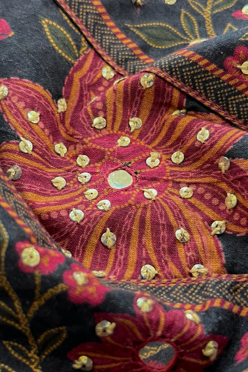 Blue Printed Straight Cotton Kurta