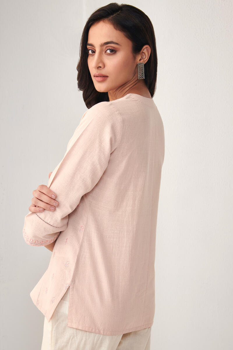 Peach Handcrafted Cotton Top