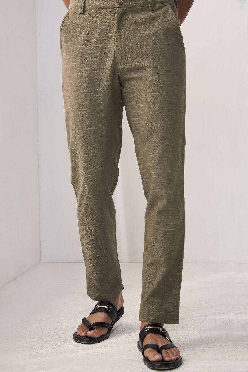 Brown Handcrafted Cotton Pants