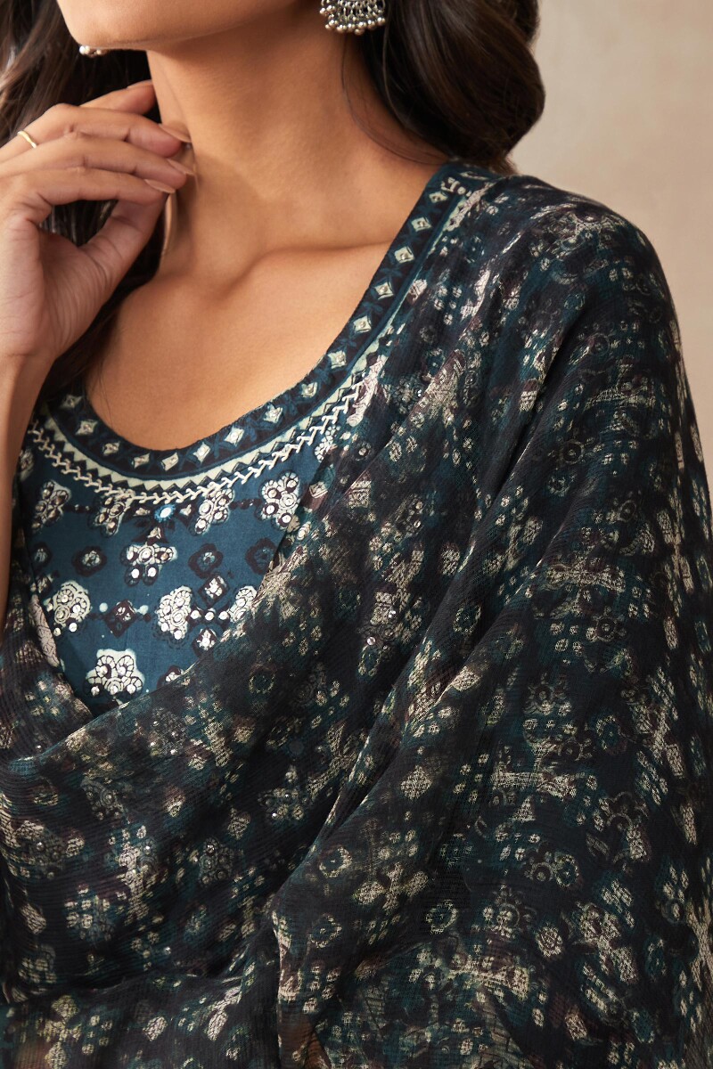Bagru Hand Block-Printed Kota Dupatta