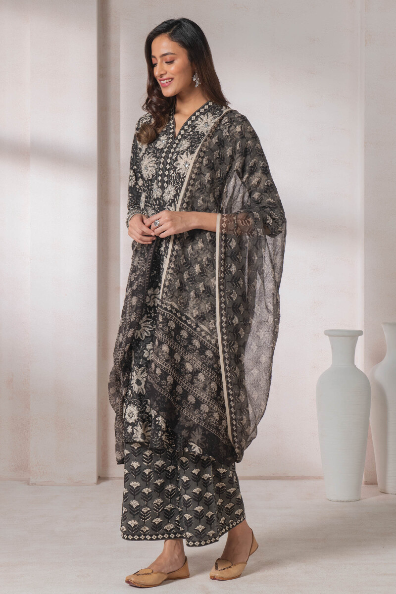 Bagru Block Printed A-Line Cotton Kurta