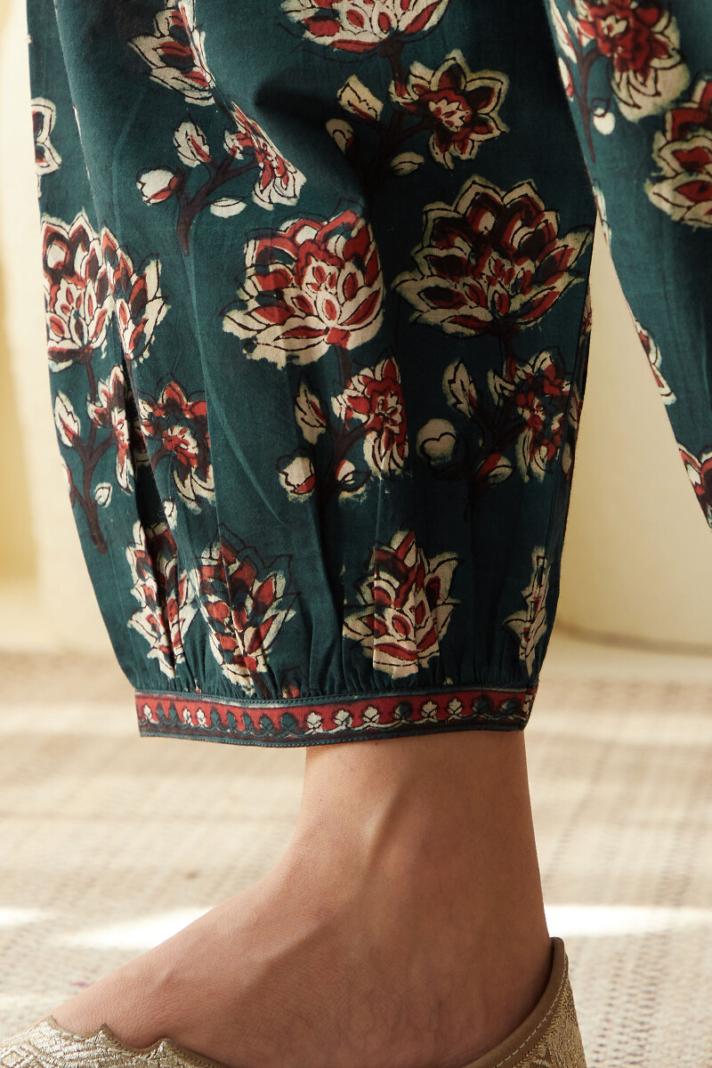 Bagru Hand Block-Printed Cotton Izhaar Pants