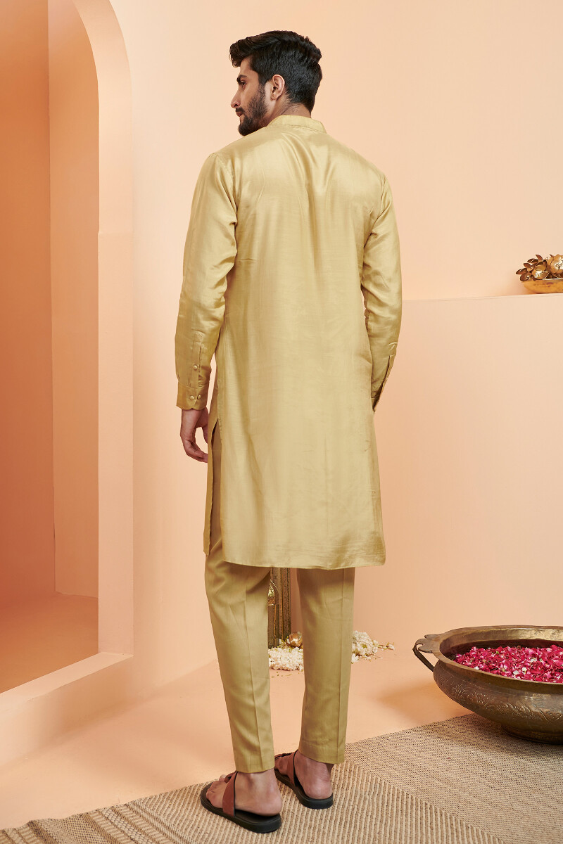 Mustard Handcrafted Modal Kurta