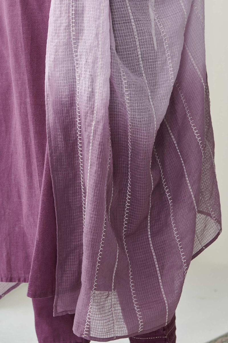 Purple Handcrafted Kota Dupatta