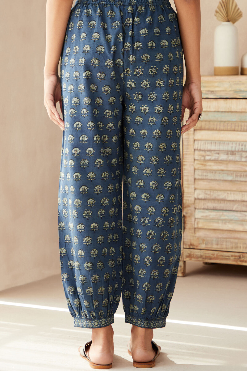 Akola Hand Block-Printed Cotton Izhaar Pants