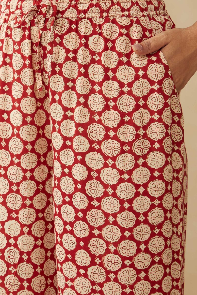 Bagru Hand Block-Printed Viscose Farsi