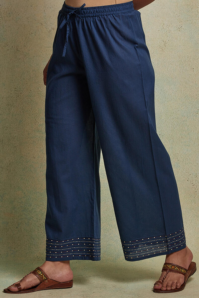 Indigo Handcrafted Cotton Farsi Pants