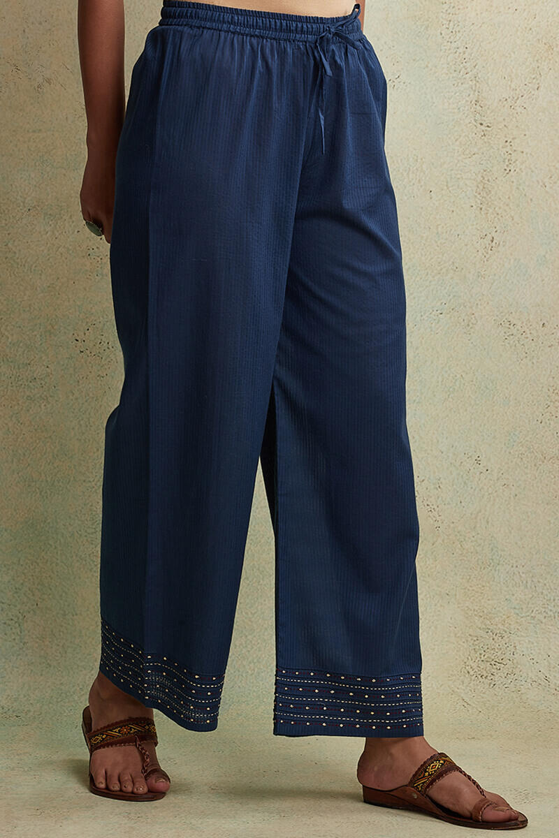 Indigo Handcrafted Cotton Farsi Pants