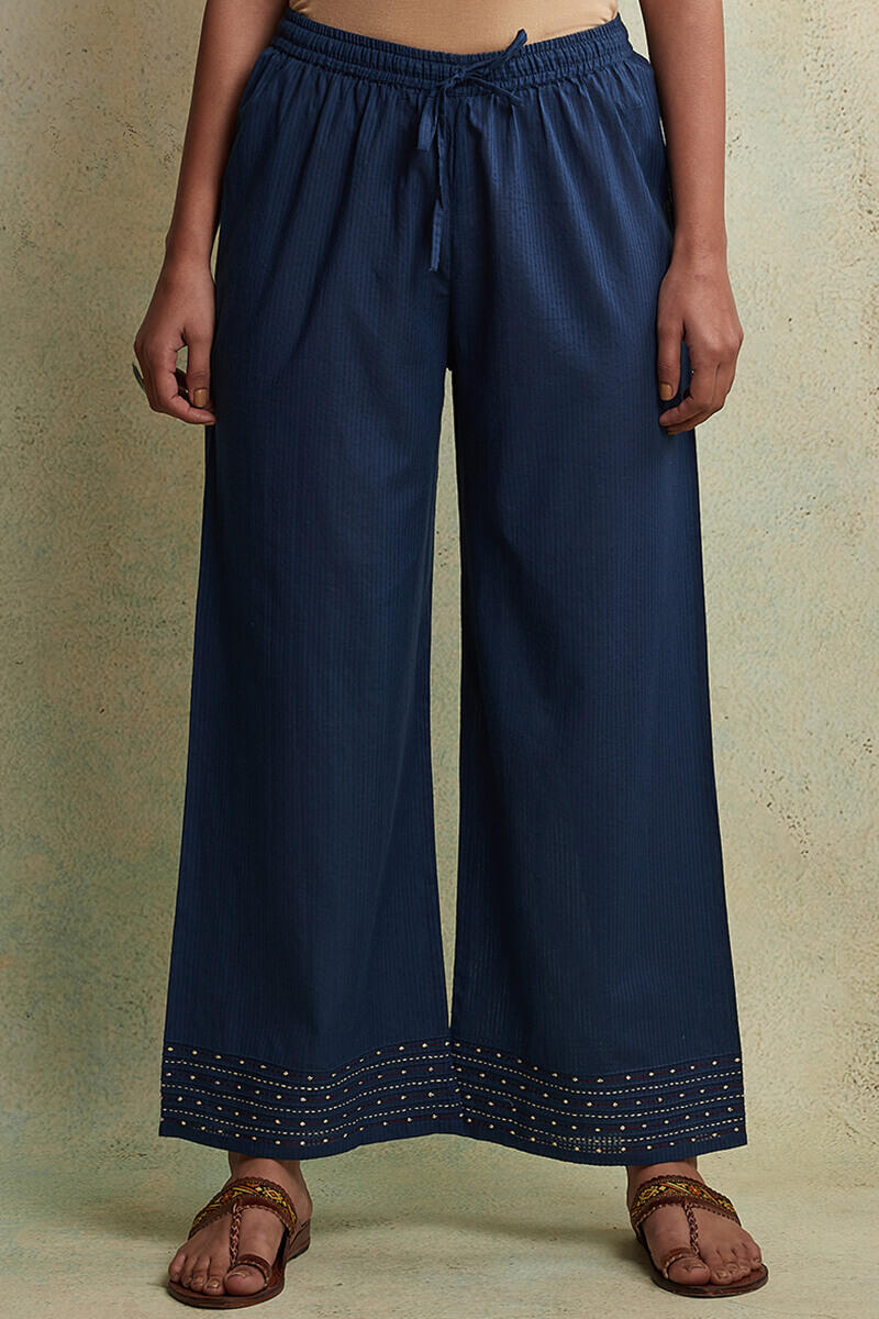 Indigo Handcrafted Cotton Farsi Pants