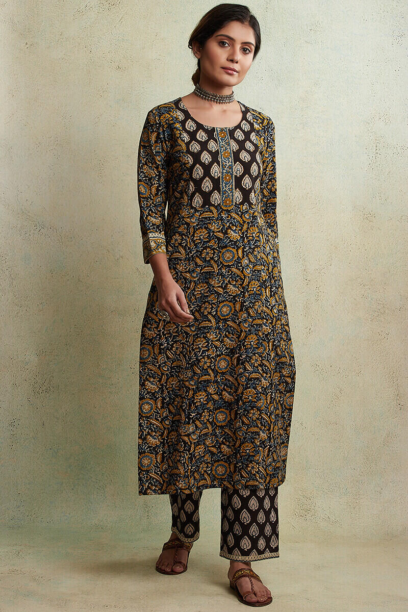 Bagru Block Printed Straight Cotton Kurta