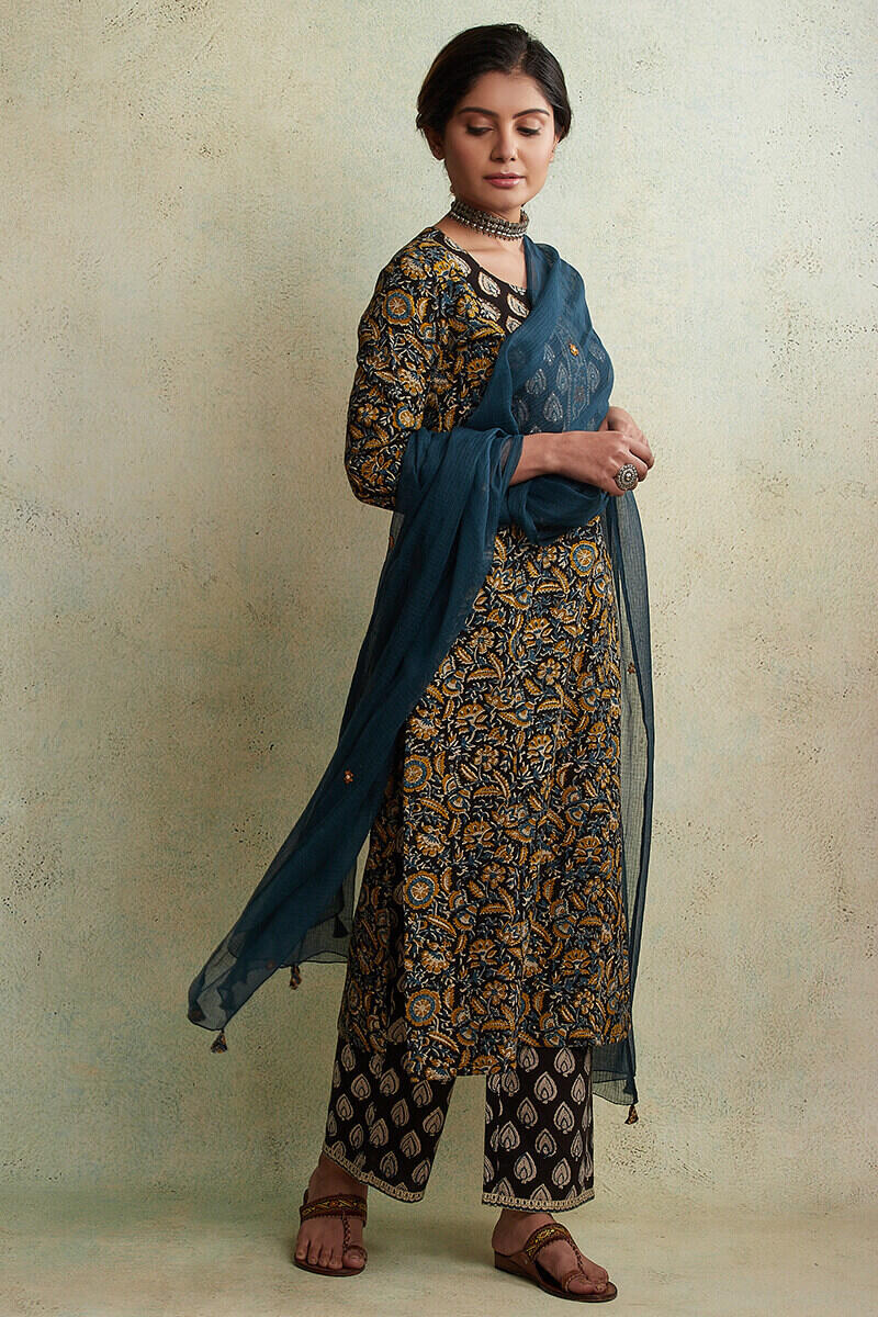 Bagru Block Printed Straight Cotton Kurta
