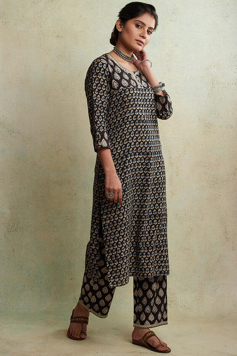 Bagru Block Printed Straight Cotton Kurta