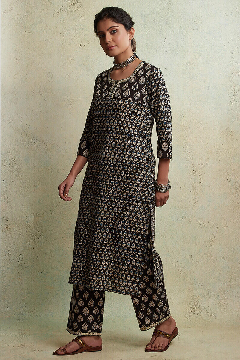 Bagru Block Printed Straight Cotton Kurta