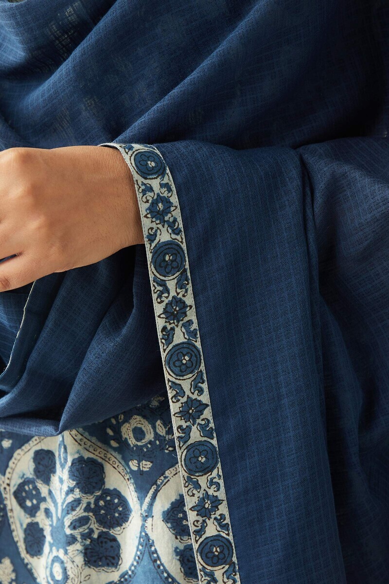 Indigo Handcrafted Kota Dupatta