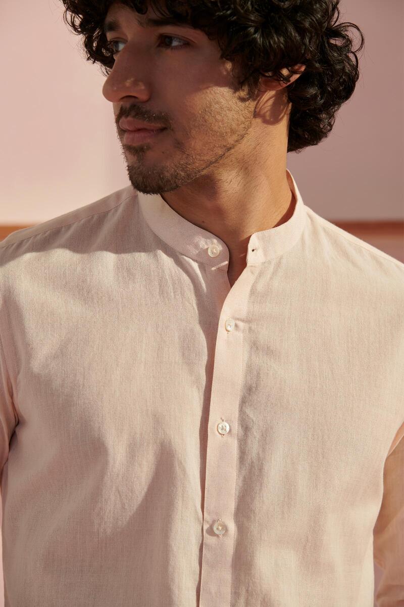 Pink Handcrafted Cotton Shirt