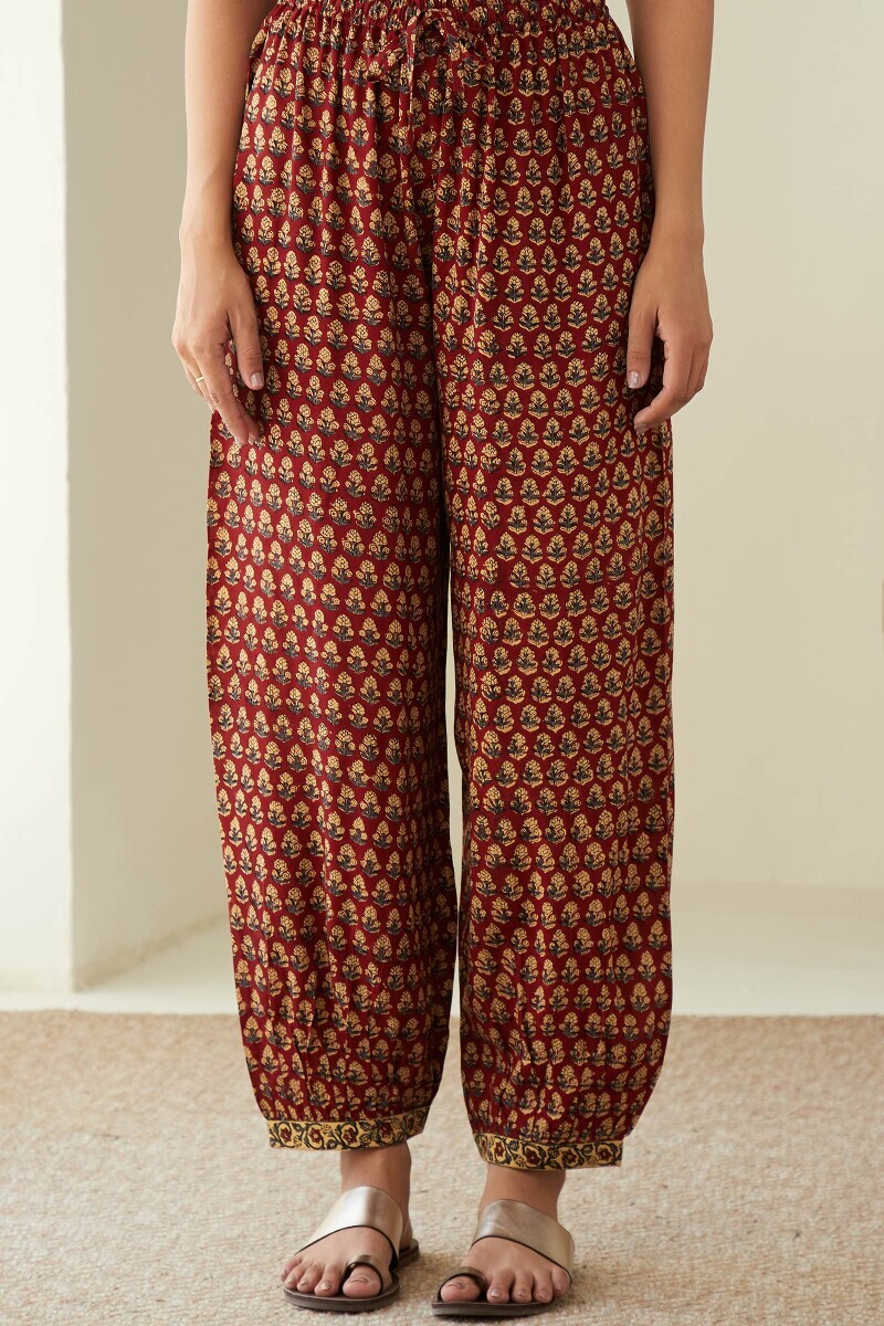 Bagru Hand Block-Printed Viscose Izhaar Pants