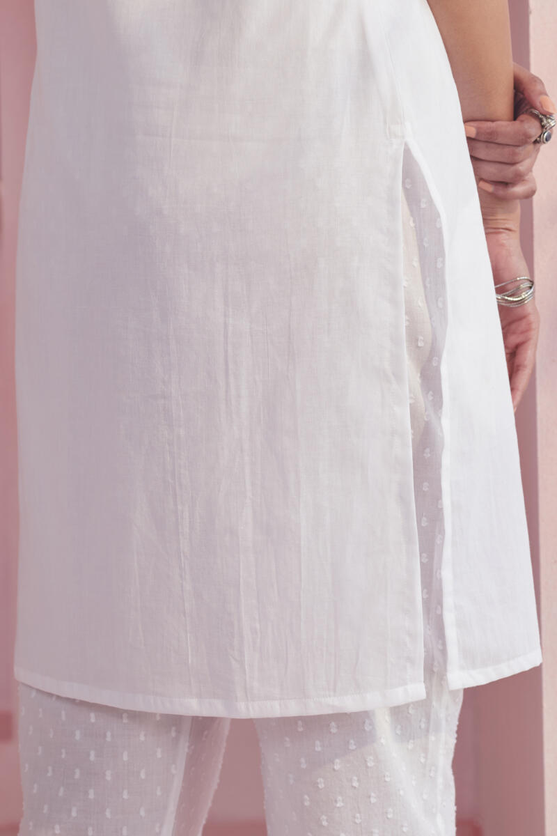 White Handcrafted Cotton Slip