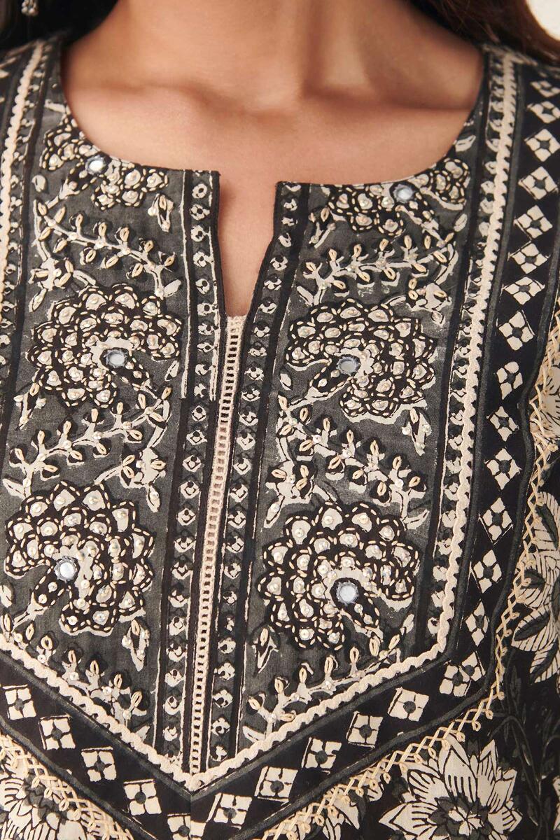 Bagru Block Printed A-Line Cotton Kurta