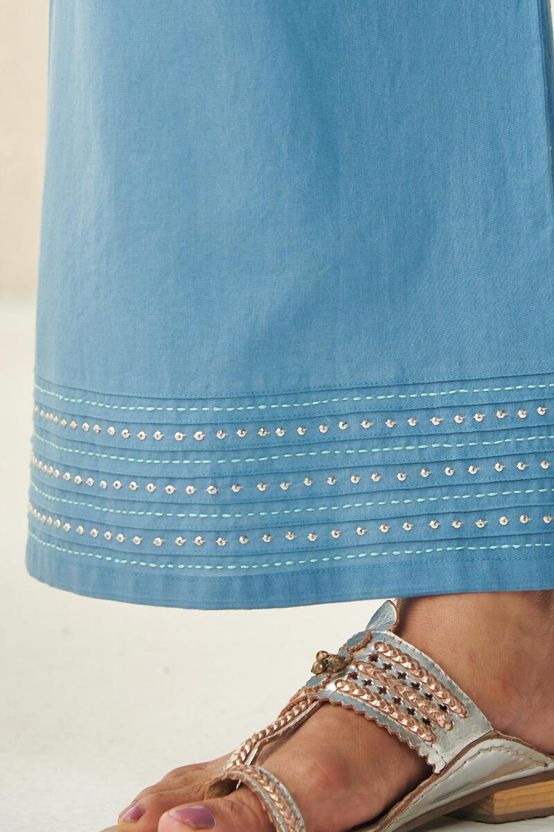 Blue Handcrafted Cotton Farsi