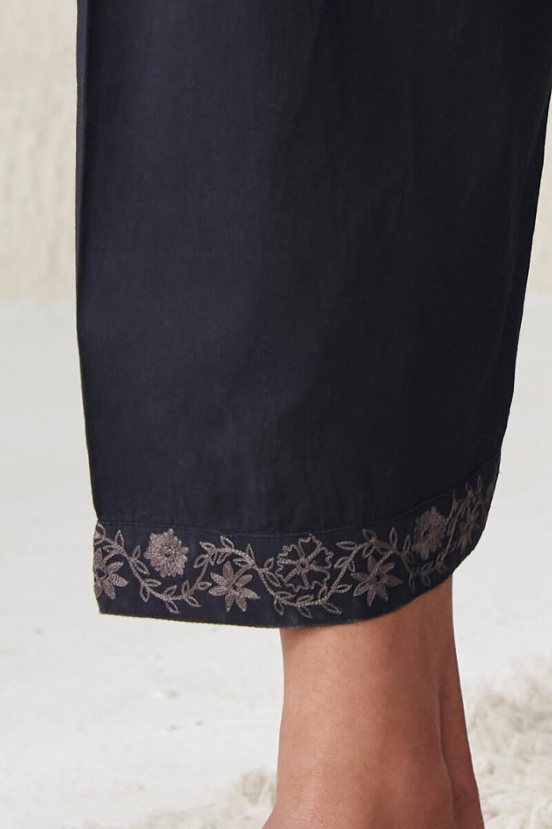 Black Handcrafted Cotton Salwar