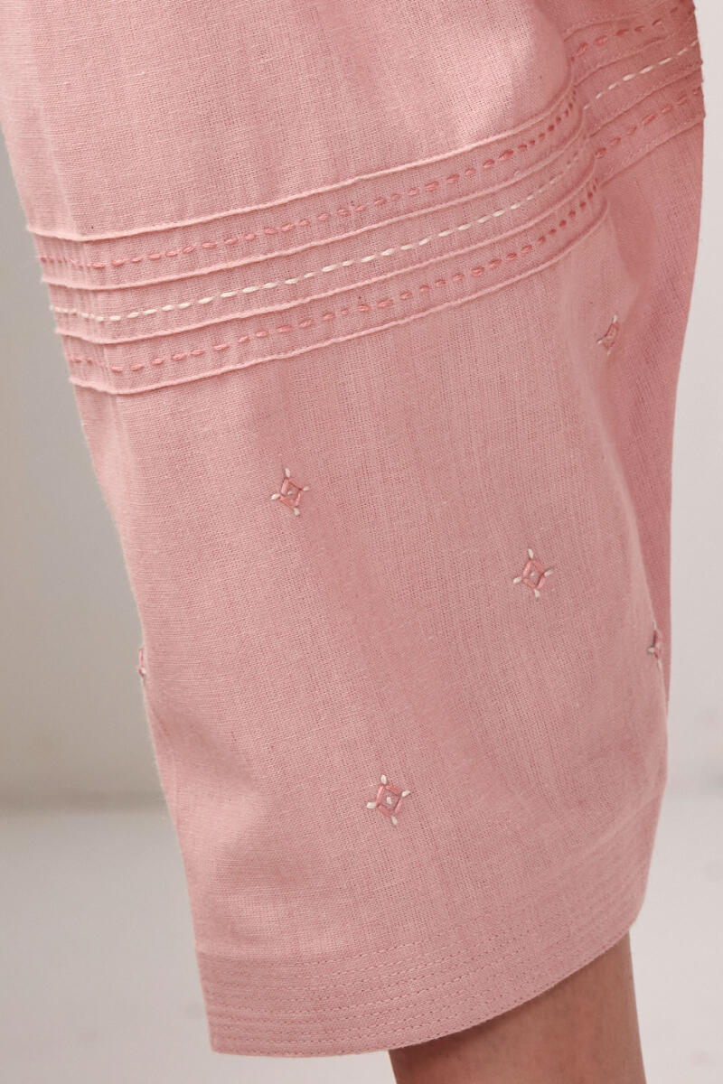 Pink Handcrafted Cotton Salwar