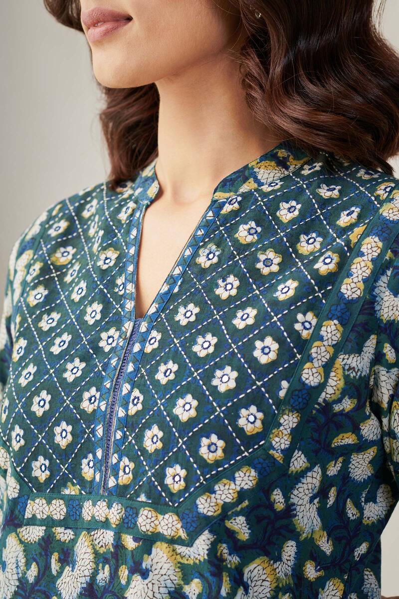 Bagru Block Printed Straight Cotton Kurta