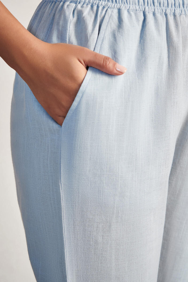 Blue Handcrafted Cotton Pants